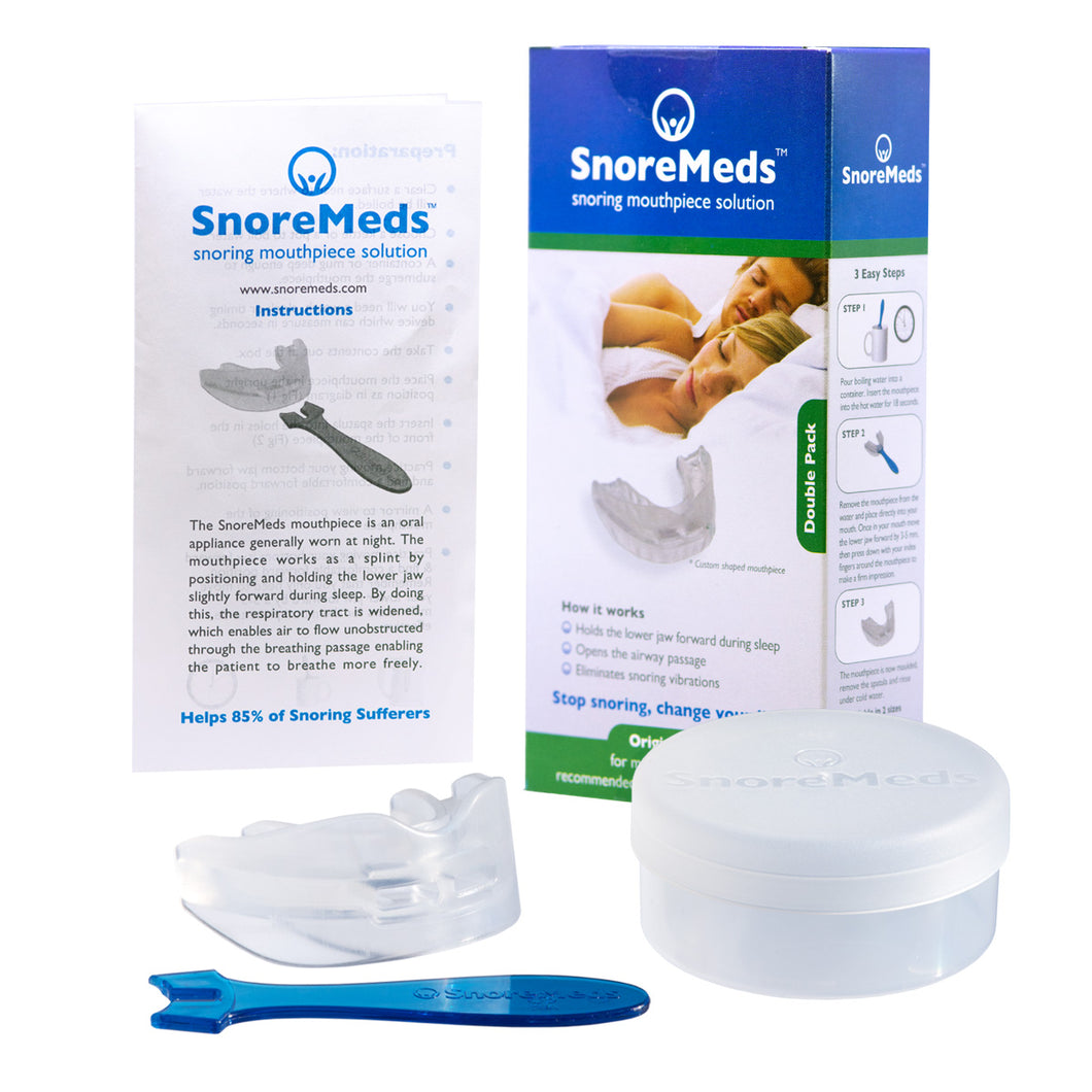 SnoreMeds Stop Snoring Mouthpiece for Men - Double Pack